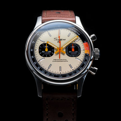 Sugess Watch of Men Chronograph Mechanical Wristwatches Tianjin ST1901 Swanneck Movement Pilot Mens Watch Sapphire Crystal Gift