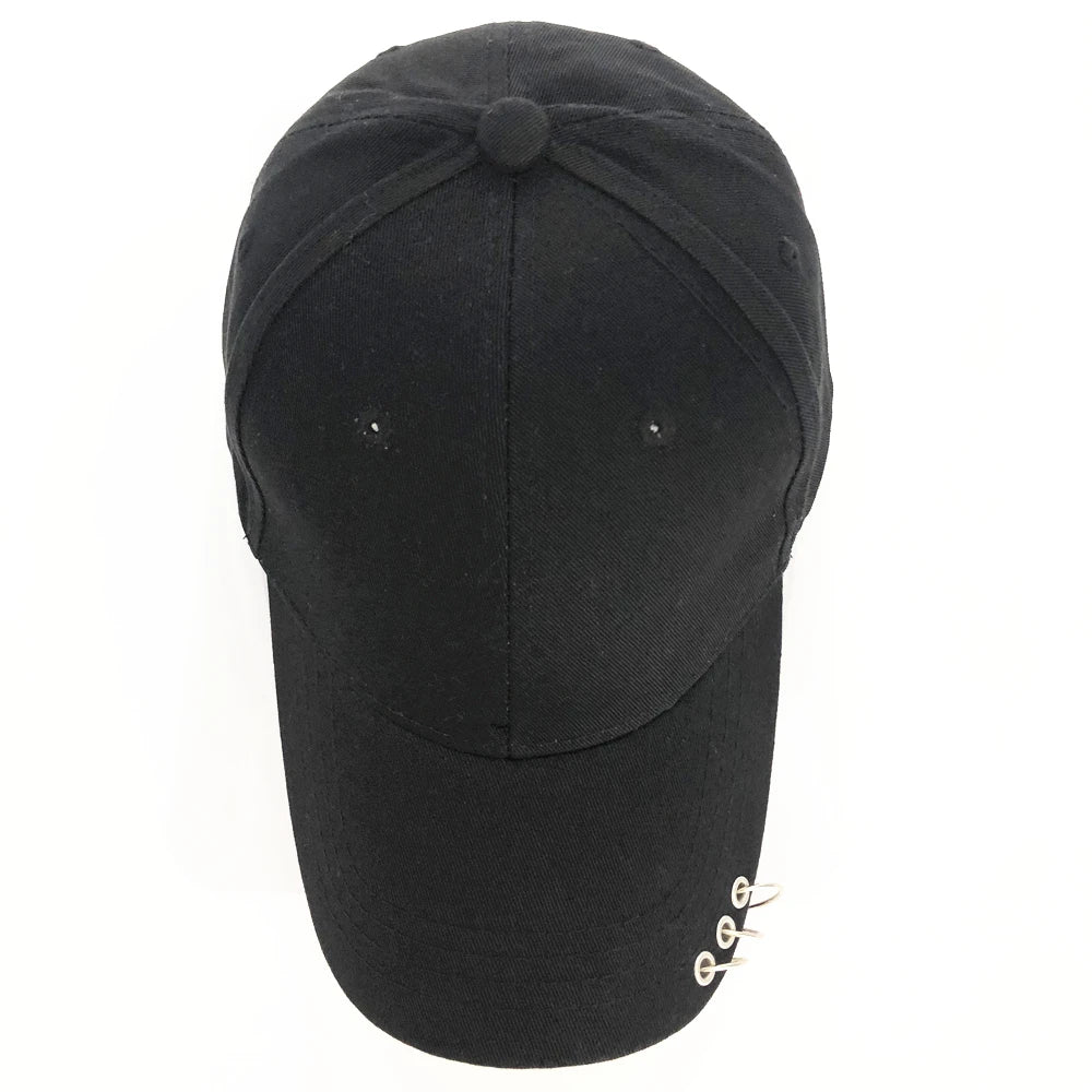 Állítható baseball sapka gyűrűvel, szabadtéri sportokhoz, napvédő, nőknek és férfiaknak, divatos snapback sapka
