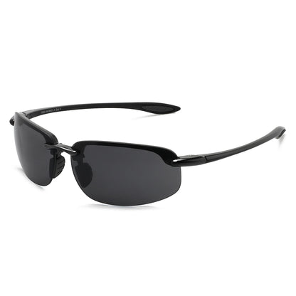 JULI Sports Sunglasses for Men Women TR90 Rimless Frame UV400 Protection for Cycling Running Fishing Baseball Driving 8001