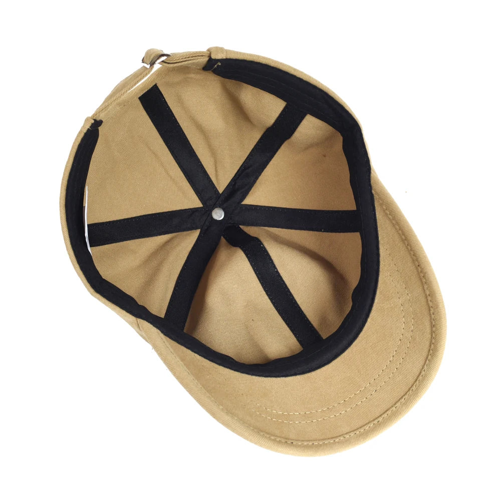 Casquette de baseball vintage à visière courte, en coton, pour homme et femme, casquette « dad hat » souple, ajustable, style « trucker », à profil bas