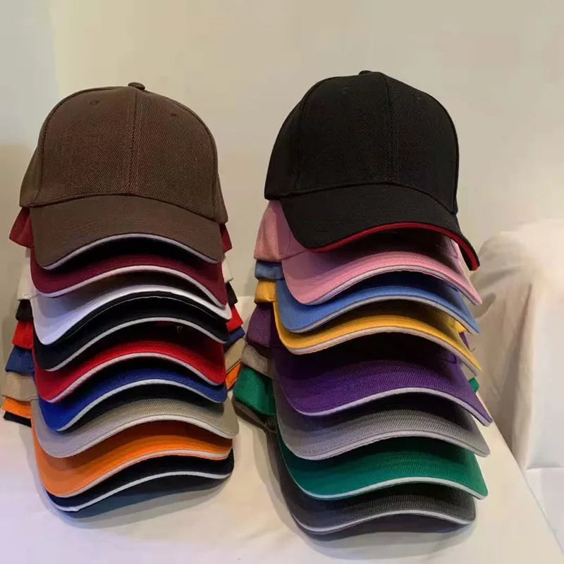Casquette unisexe décontractée en acrylique, unie, style baseball, ajustable, pour femmes et hommes, casquette hip-hop, streetwear, « dad hat », vente en gros