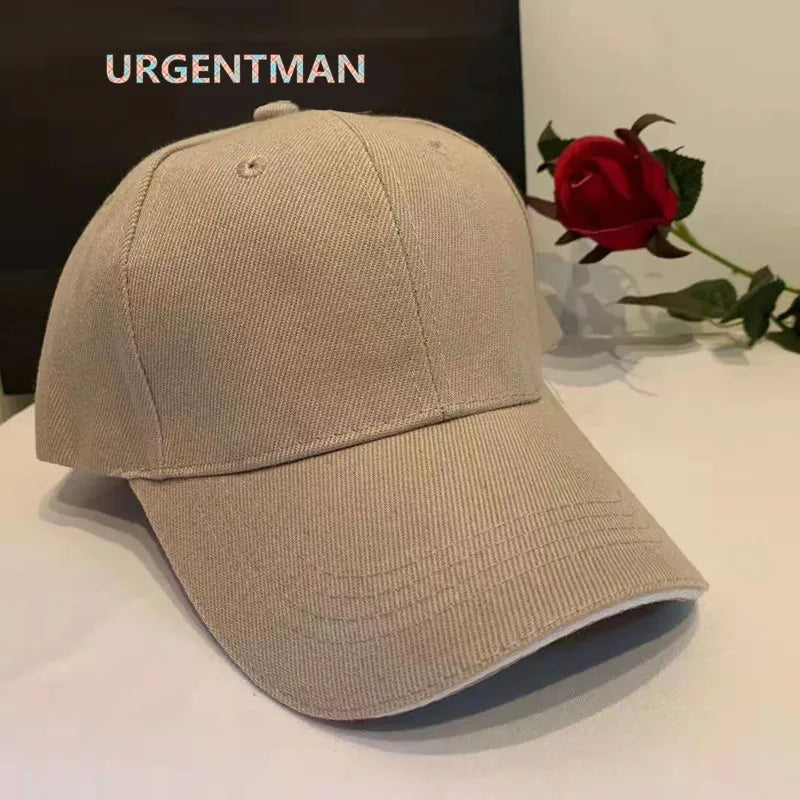 Casquette unisexe décontractée en acrylique, unie, style baseball, ajustable, pour femmes et hommes, casquette hip-hop, streetwear, « dad hat », vente en gros