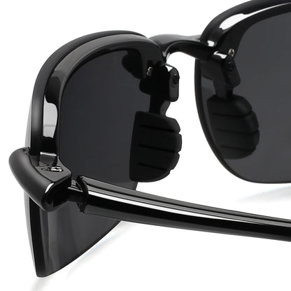 JULI Sports Sunglasses for Men Women TR90 Rimless Frame UV400 Protection for Cycling Running Fishing Baseball Driving 8001