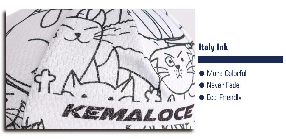 KEMALOCE Men Cycling Cap Anti-UV Summer Elastic Quick Dry Bike Cap 2023 White/Black/Blue Mesh Outdoor Breathable Cycling Hat