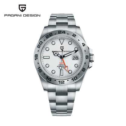 Pagani Design PD1682 Men’s GMT Watch 42mm Automatic Mechanical DG5833 Sapphire Crystal Stainless Steel Waterproof Black Vintage