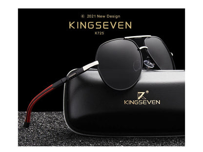 KINGSEVEN Brand Men Sunglasses Pilot Polarized UV400 Lens Aluminum Frame Driving Glasses Women Causal Eyewear