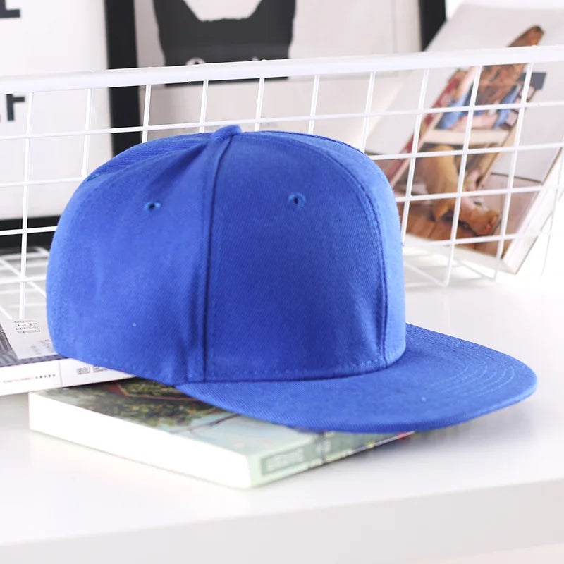 Szilárd hiphop sapka férfiaknak, snapback sapka, női baseball sapkák, állítható, lapos karimájú, sima napellenzős sapkák fiúknak és lányoknak, utcai tánc