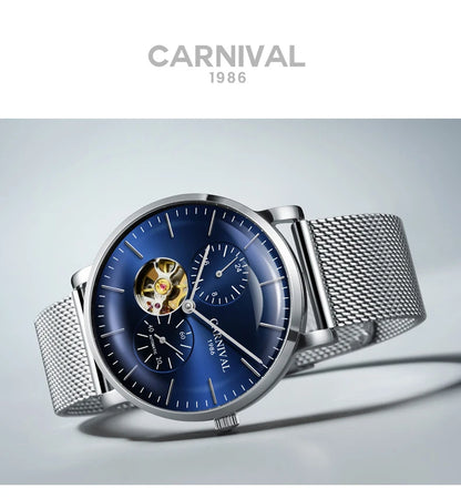 Carnival Men’s Mechanical Watch – Luxury automatic wristwatch with sapphire crystal