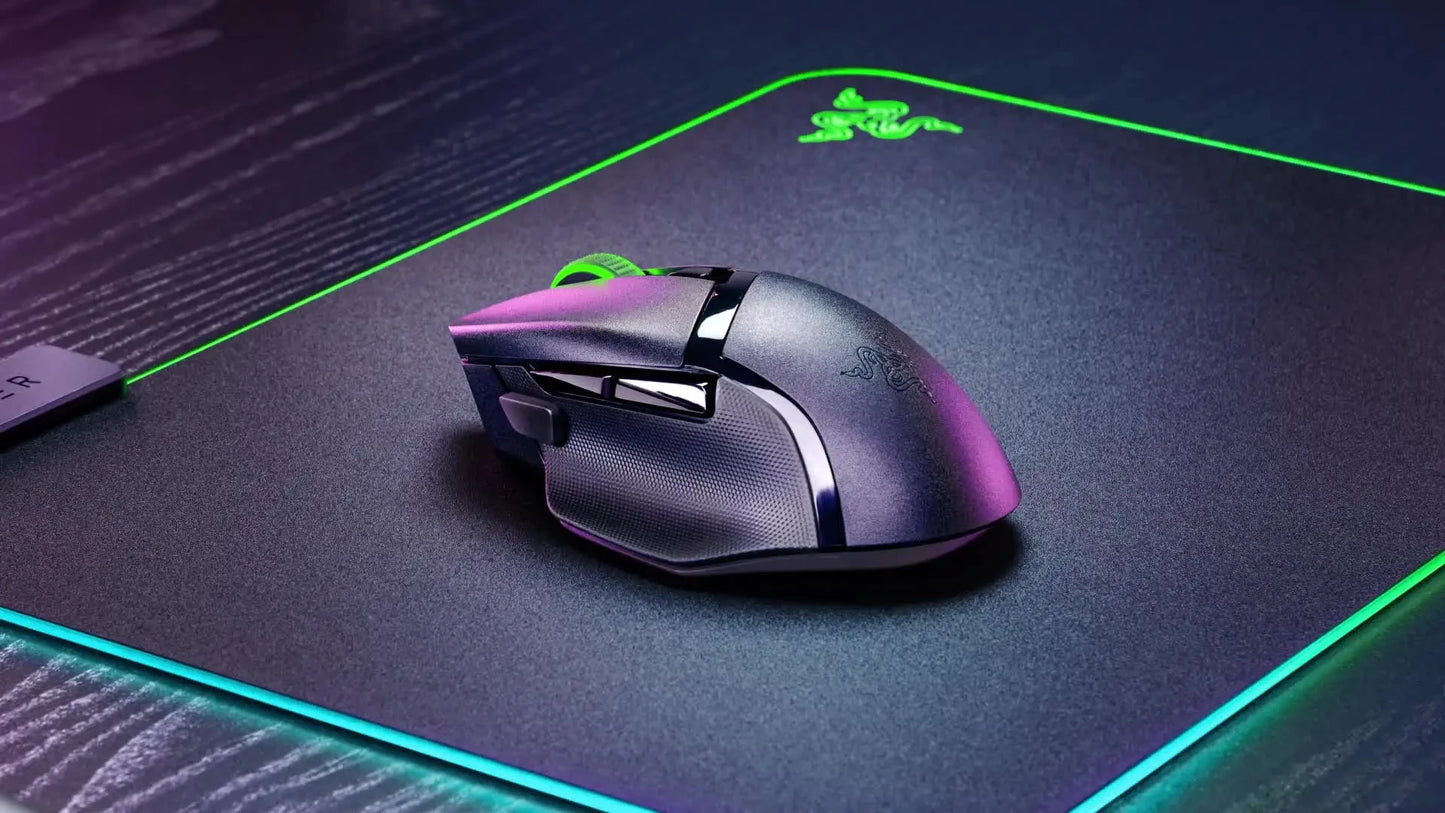Originální bezdrátová herní myš Razer Basilisk V3 X HyperSpeed s možností přizpůsobení, optický senzor 18K, Chroma RGB a 9 programovatelných ovládacích prvků