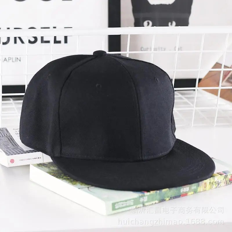 Szilárd hiphop sapka férfiaknak, snapback sapka, női baseball sapkák, állítható, lapos karimájú, sima napellenzős sapkák fiúknak és lányoknak, utcai tánc