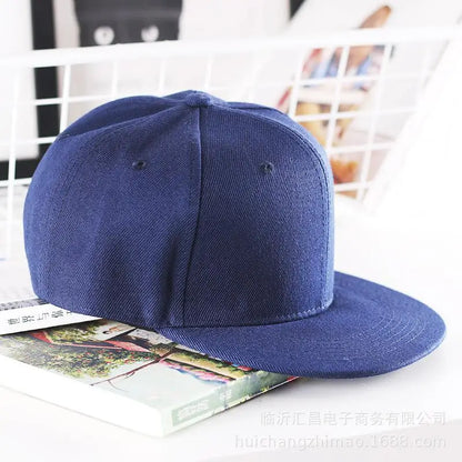 Szilárd hiphop sapka férfiaknak, snapback sapka, női baseball sapkák, állítható, lapos karimájú, sima napellenzős sapkák fiúknak és lányoknak, utcai tánc