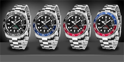 2025 New PAGANI DESIGN Luxurys Men Mechanical Watches Stainless Steel GMT Watch Top Brand Sapphire Glass Men for Watch PD-1662