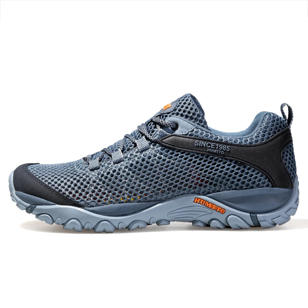 HUMTTO New Summer Hiking Sneakers for Men Breathable Outdoor Trekking Sport Shoes Climbing Hunting Walking Shoes for Men