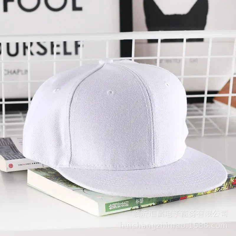 Szilárd hiphop sapka férfiaknak, snapback sapka, női baseball sapkák, állítható, lapos karimájú, sima napellenzős sapkák fiúknak és lányoknak, utcai tánc