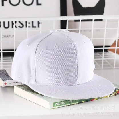 Szilárd hiphop sapka férfiaknak, snapback sapka, női baseball sapkák, állítható, lapos karimájú, sima napellenzős sapkák fiúknak és lányoknak, utcai tánc