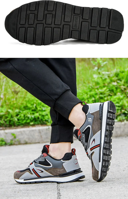 BONA New Designer Action Leather Sport Shoes Men's Sneakers Running Shoes Men's Tennis Walking Footwear Trendy Fitness