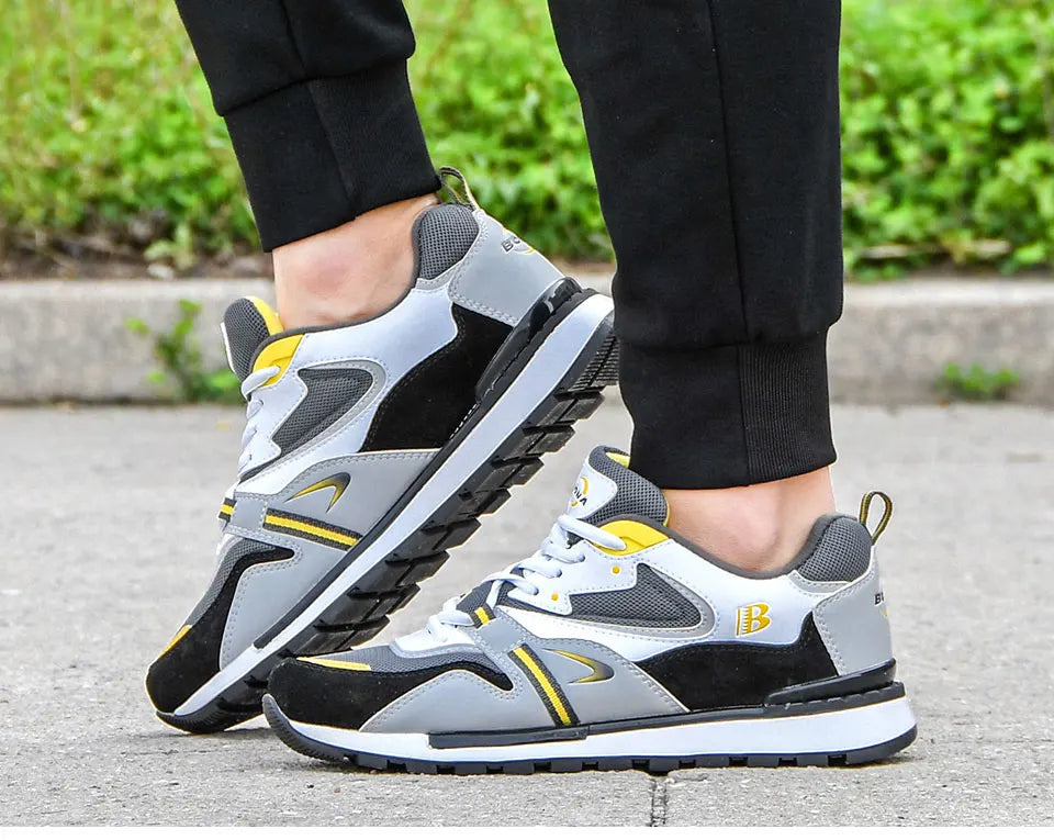 BONA New Designer Action Leather Sport Shoes Men's Sneakers Running Shoes Men's Tennis Walking Footwear Trendy Fitness