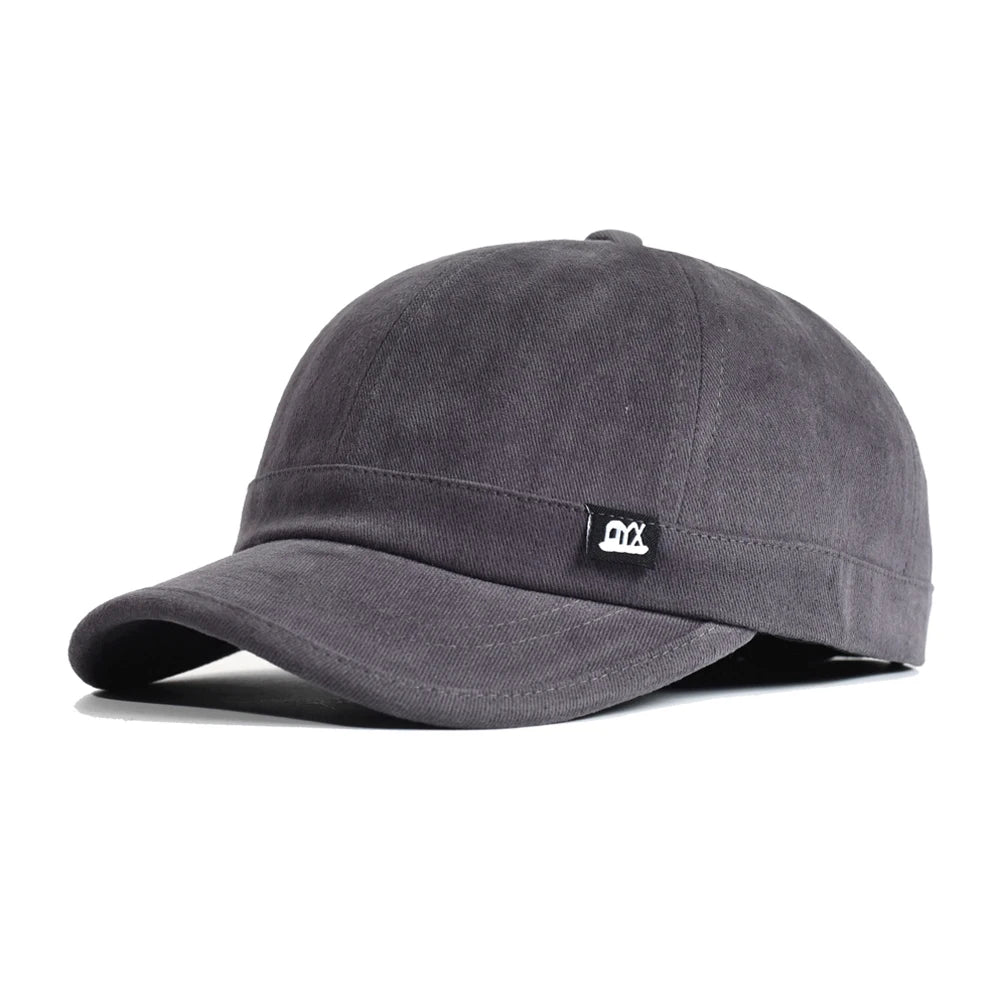 Casquette de baseball vintage à visière courte, en coton, pour homme et femme, casquette « dad hat » souple, ajustable, style « trucker », à profil bas