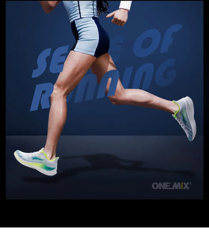 Onemix New Men's Marathon Running Shoes for Women, Breathable Lightweight Sneakers, Lace-Up Athletic Shoes, Comfortable, Light, and Soft