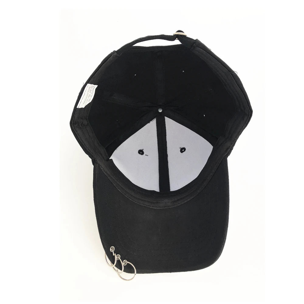 Állítható baseball sapka gyűrűvel, szabadtéri sportokhoz, napvédő, nőknek és férfiaknak, divatos snapback sapka