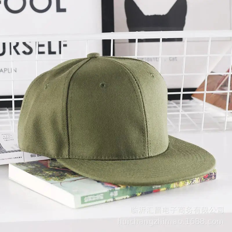 Szilárd hiphop sapka férfiaknak, snapback sapka, női baseball sapkák, állítható, lapos karimájú, sima napellenzős sapkák fiúknak és lányoknak, utcai tánc