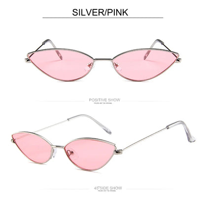 Cute Sexy Cat Eye Sunglasses Women Retro Small Black Red Pink Cateye Sun Glasses Female Vintage Shades For Women Party Glasses