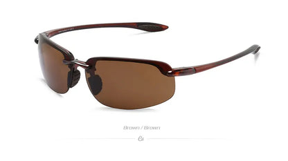 JULI Sports Sunglasses for Men Women TR90 Rimless Frame UV400 Protection for Cycling Running Fishing Baseball Driving 8001
