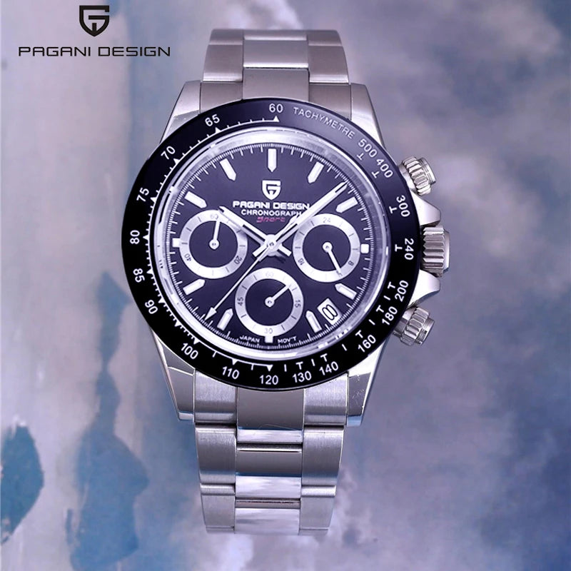 2026 New PAGANI DESIGN Chronograph Luxury Quartz Wrist Watch For Men Automatic Date 100M Waterproof JAPAN VK63 Movt Reloj Hombre