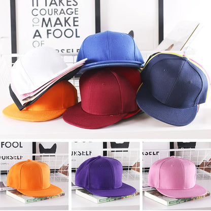Szilárd hiphop sapka férfiaknak, snapback sapka, női baseball sapkák, állítható, lapos karimájú, sima napellenzős sapkák fiúknak és lányoknak, utcai tánc