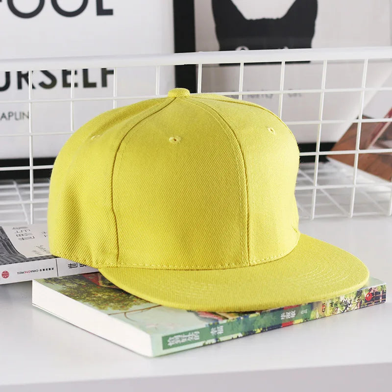 Szilárd hiphop sapka férfiaknak, snapback sapka, női baseball sapkák, állítható, lapos karimájú, sima napellenzős sapkák fiúknak és lányoknak, utcai tánc