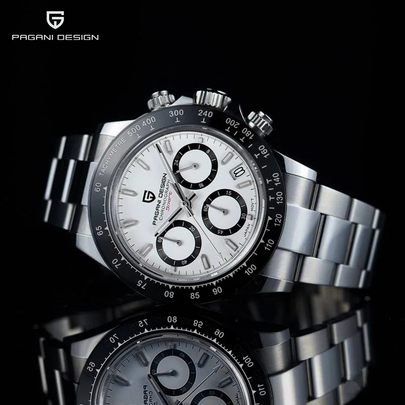 2026 New PAGANI DESIGN Chronograph Luxury Quartz Wrist Watch For Men Automatic Date 100M Waterproof JAPAN VK63 Movt Reloj Hombre