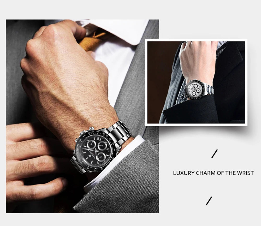 2026 New PAGANI DESIGN Brand Luxury Quartz Watch Sapphire Waterproof Luminous Men watch Japan VK63 Movt All Steel Chronograph
