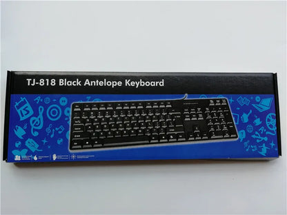 Spanish French  Russian Arabic Letter keycaps Keyboard Gaming Keyboard Usb Wired 104 Keys  For Computer