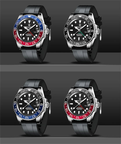2025 New PAGANI DESIGN Luxurys Men Mechanical Watches Stainless Steel GMT Watch Top Brand Sapphire Glass Men for Watch PD-1662