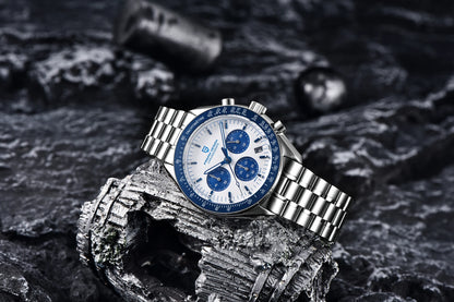 Orologio da uomo PAGANI DESIGN Planetary Series Saturn Light Tan al quarzo, cronografo Speed, vetro zaffiro AR, novità 2026