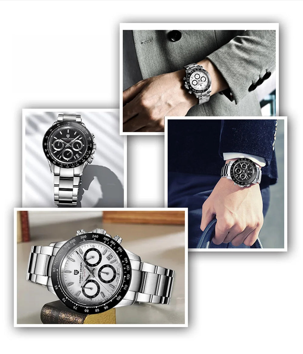 2026 New PAGANI DESIGN Brand Luxury Quartz Watch Sapphire Waterproof Luminous Men watch Japan VK63 Movt All Steel Chronograph