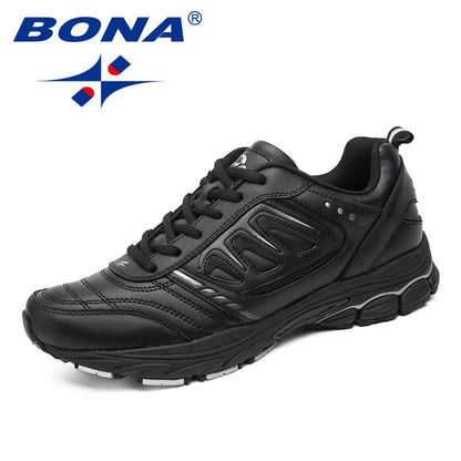 BONA nieuwe stijl herenhardloopschoenen voor buiten, joggen en trekking, veterschoenen, sportschoenen, comfortabel, licht en zacht