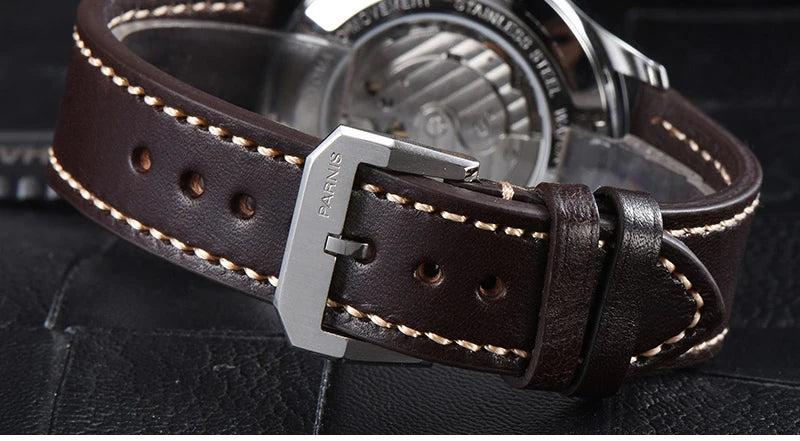 Parnis Mechanical Watches Minimalist Watch for Men Wristwatch Luxury Waterproof Automatic hombre Relogio Masculino Calendar 2025