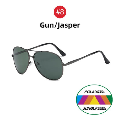 VIVIBEE Classic Men Aviation Polarized Metal Frame Sunglasses Black Women Pilot Style UV400 Sun Glasses 2026 Shades