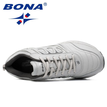 BONA nieuwe stijl herenhardloopschoenen voor buiten, joggen en trekking, veterschoenen, sportschoenen, comfortabel, licht en zacht
