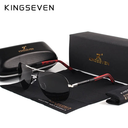 KINGSEVEN Brand Men Sunglasses Pilot Polarized UV400 Lens Aluminum Frame Driving Glasses Women Causal Eyewear