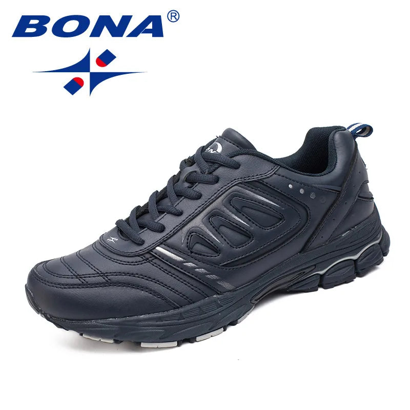 BONA nieuwe stijl herenhardloopschoenen voor buiten, joggen en trekking, veterschoenen, sportschoenen, comfortabel, licht en zacht