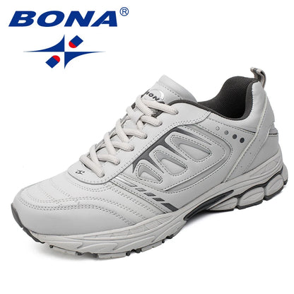 BONA nieuwe stijl herenhardloopschoenen voor buiten, joggen en trekking, veterschoenen, sportschoenen, comfortabel, licht en zacht