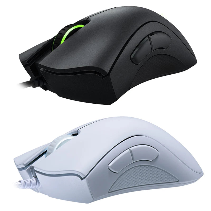 Original Razer DeathAdder Essential Wired Gaming Mouse 6400DPI Optical Sensor 5 Independently Programmable Buttons For Laptop PC Gamer