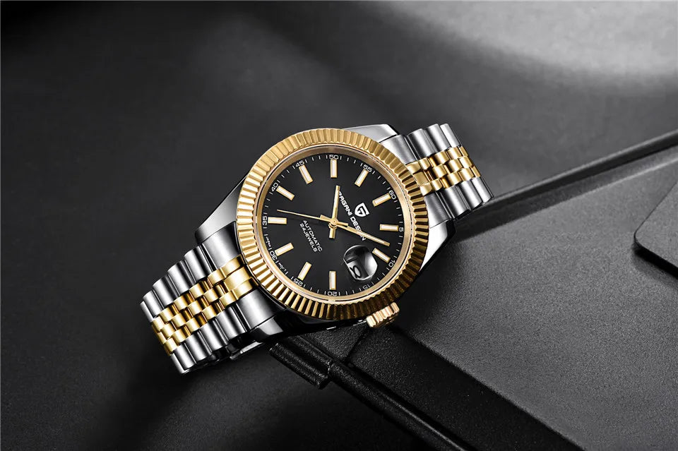 PAGANI DESIGN 8215 Movement Men Mechanical Wristwatches Sapphire Glass Luxury Watch for Men Steel 100M Waterproof Clock PD1645