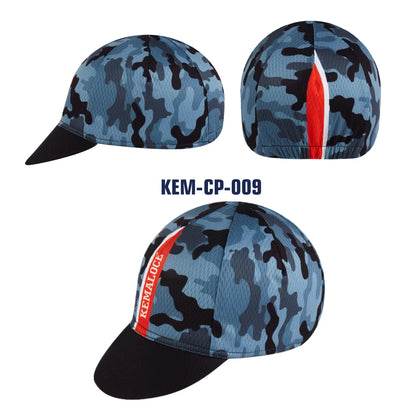 KEMALOCE Men Cycling Cap Anti-UV Summer Elastic Quick Dry Bike Cap 2023 White/Black/Blue Mesh Outdoor Breathable Cycling Hat