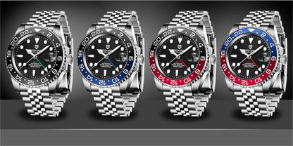 2025 New PAGANI DESIGN Luxurys Men Mechanical Watches Stainless Steel GMT Watch Top Brand Sapphire Glass Men for Watch PD-1662