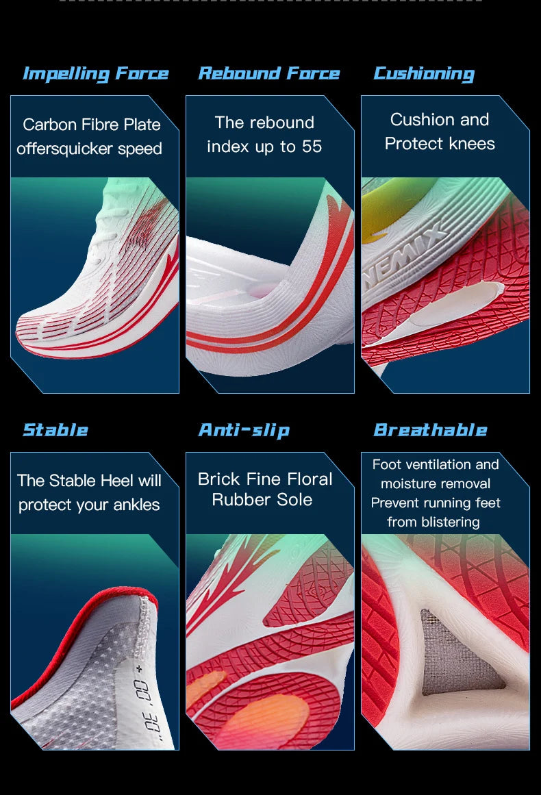 Onemix New Men's Marathon Running Shoes for Women, Breathable Lightweight Sneakers, Lace-Up Athletic Shoes, Comfortable, Light, and Soft