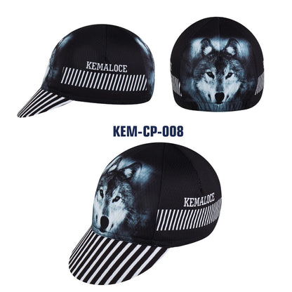 KEMALOCE Men Cycling Cap Anti-UV Summer Elastic Quick Dry Bike Cap 2023 White/Black/Blue Mesh Outdoor Breathable Cycling Hat