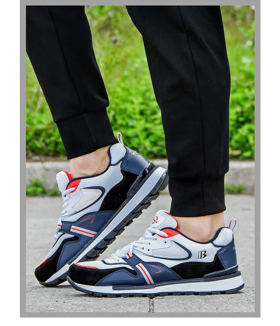 BONA New Designer Action Leather Sport Shoes Men's Sneakers Running Shoes Men's Tennis Walking Footwear Trendy Fitness